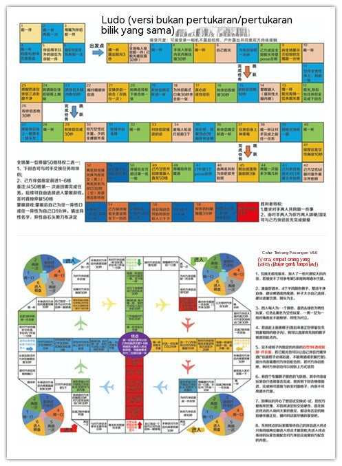 Sexy Aeroplane Chess Real-Life Version Monopoly Couple Aeroplane Chess Couple Toys Adult Supplies Couple Punishment Props